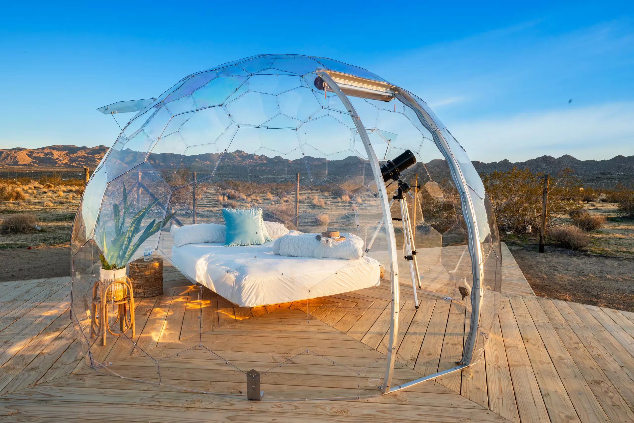 Stargazing dome interior