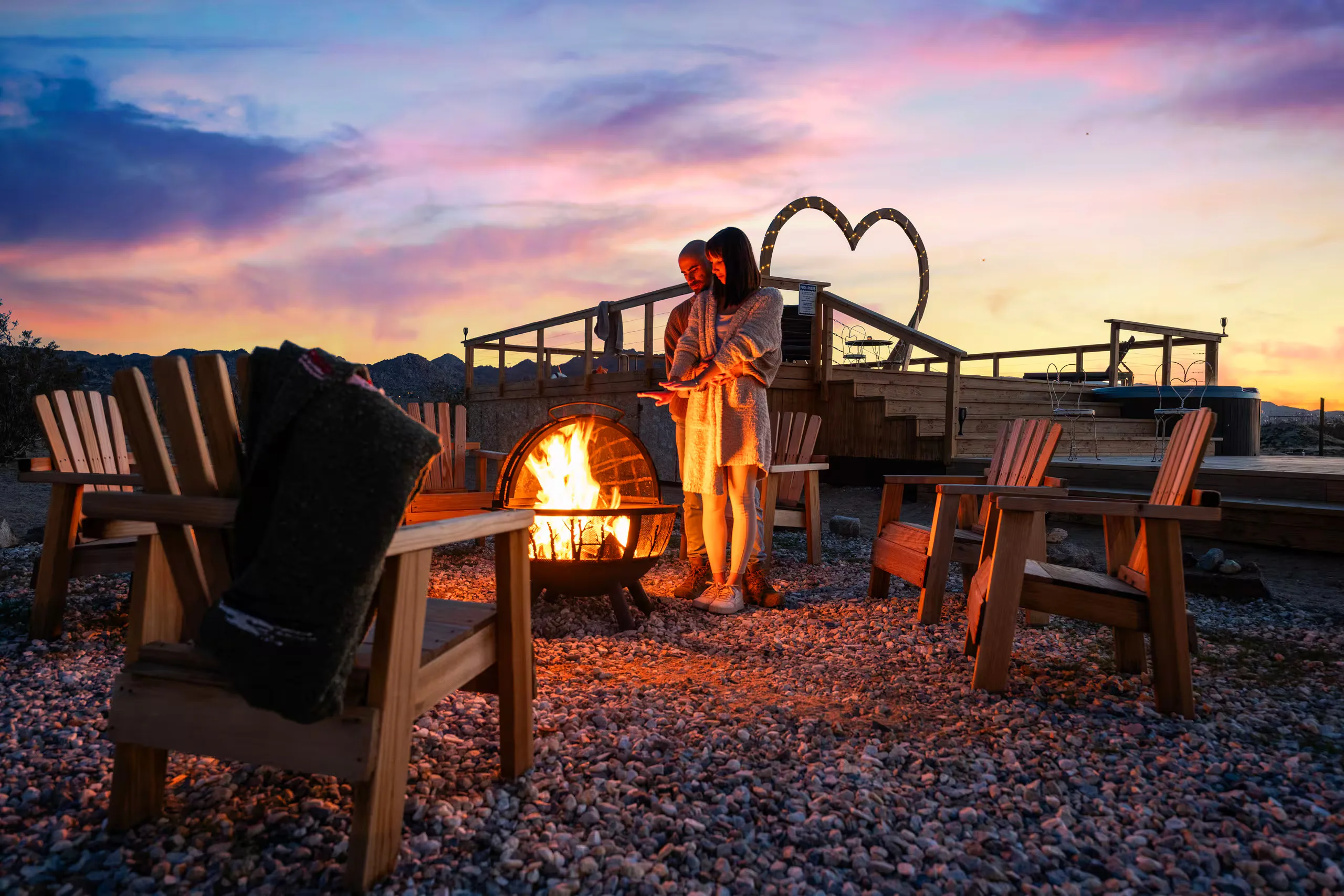 Couple by the fire